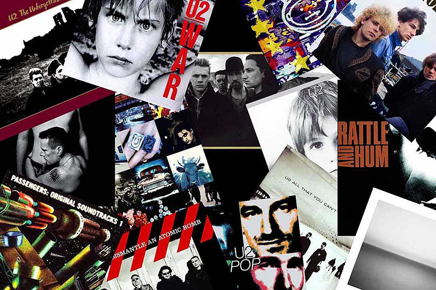 Montage of U2 Album Covers